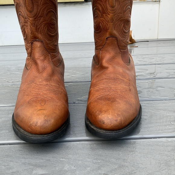 Durango Men Pull-on Western Leather Boot 12” Brown Size 10.5 - Picture 9 of 17